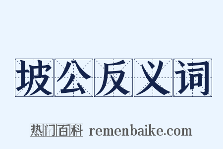 坡公反义词是什么意思的图片